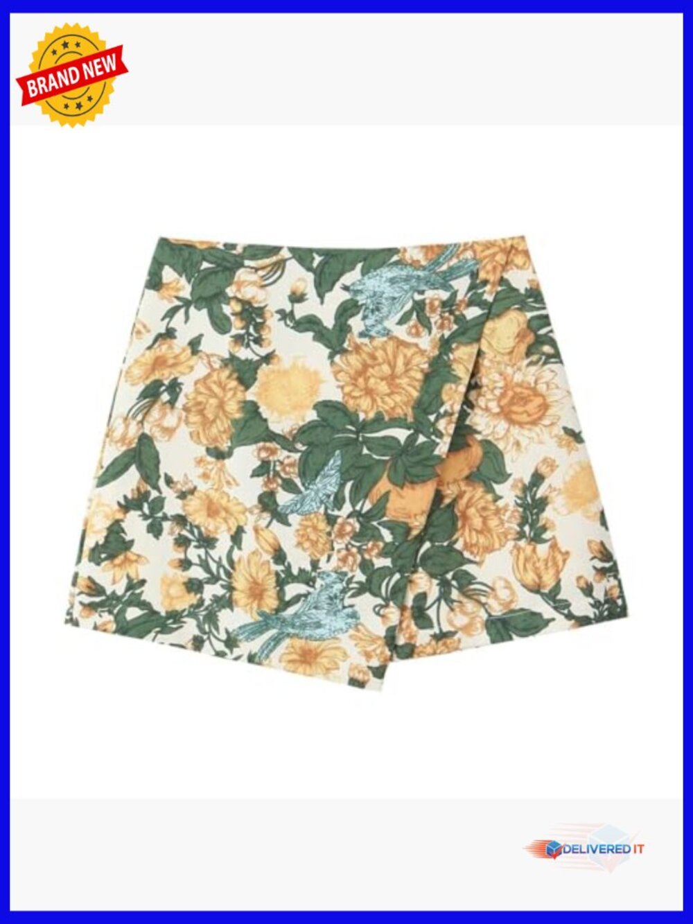 Women Two Piece Skirt Set Floral Crop Top Mini Skirt Summer Short Set Vacation - Picture 5 of 7
